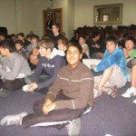 group listening to Hadley